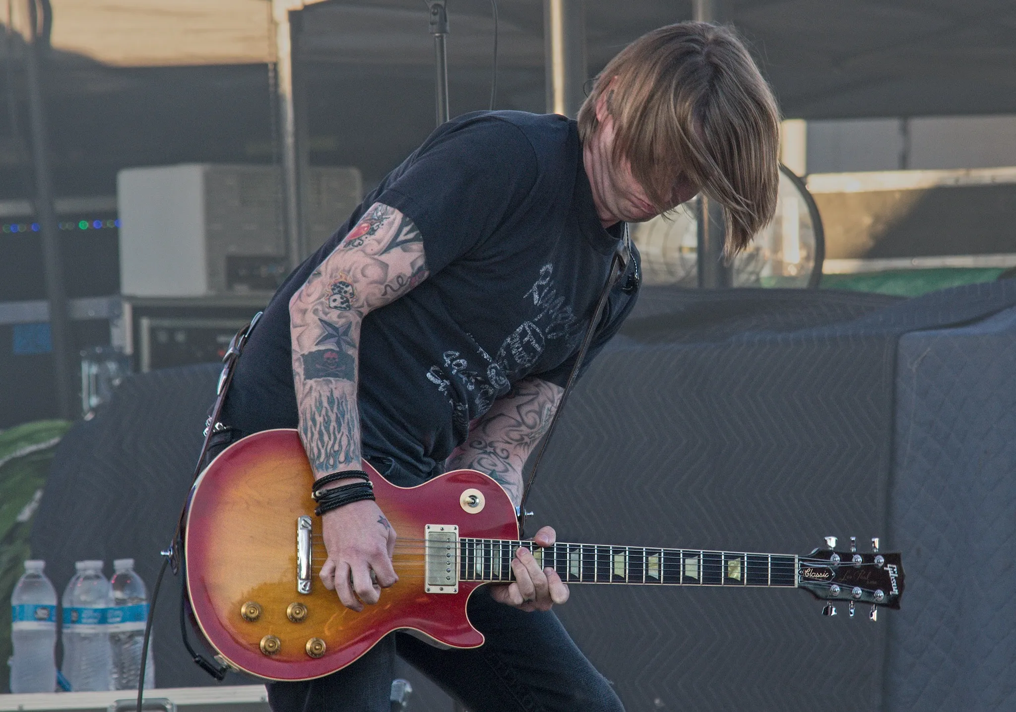 Jason Haven playing guitar at the Brown County Fair in Aberdeen, SD