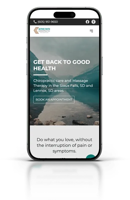 Active Faith Chiropractic mobile website design