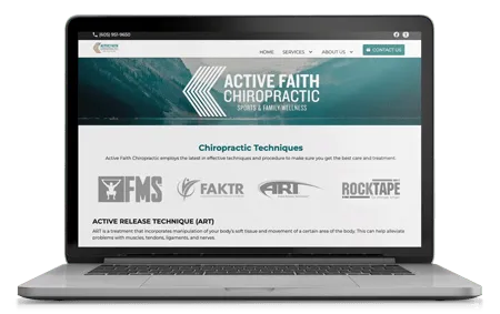 Chiropractor care page design