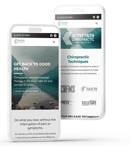 Chiropractor responsive website design