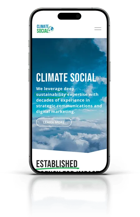 Climate Social mobile website design