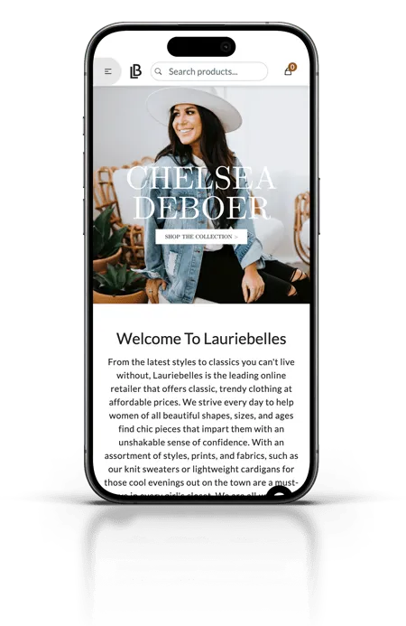 Lauriebelles mobile website design