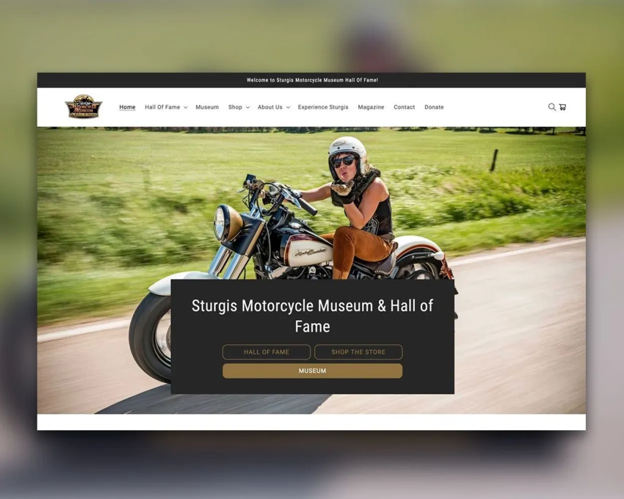 Shopify website home page