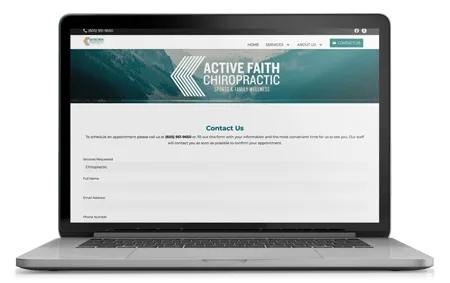 Active Faith Chiropractic contact page