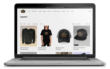 Shopify website collection page